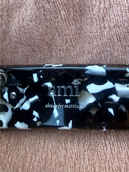 AMI Paris Alexandre Mattiussi Black & White Classical Ami de Cœur Sunglasses main image 6